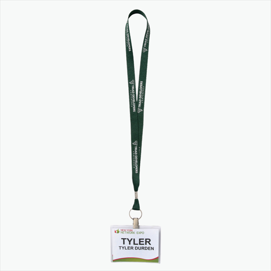 5/8 Economy Polyester Lanyard with 3 x 4 Badge Holder Combo