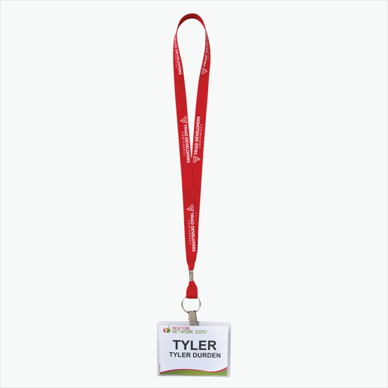 5/8 Economy Polyester Lanyard with 3 x 4 Badge Holder Combo
