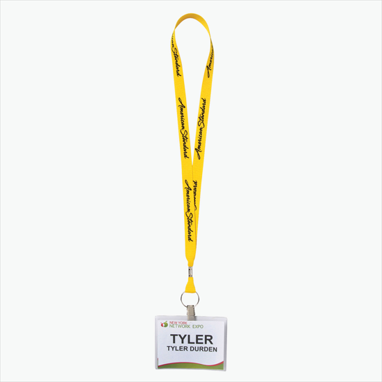 5/8 Economy Polyester Lanyard with 3 x 4 Badge Holder Combo