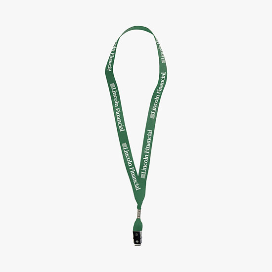 5/8 Polyester Ribbon Super Value Lanyard - Bulldog Clip