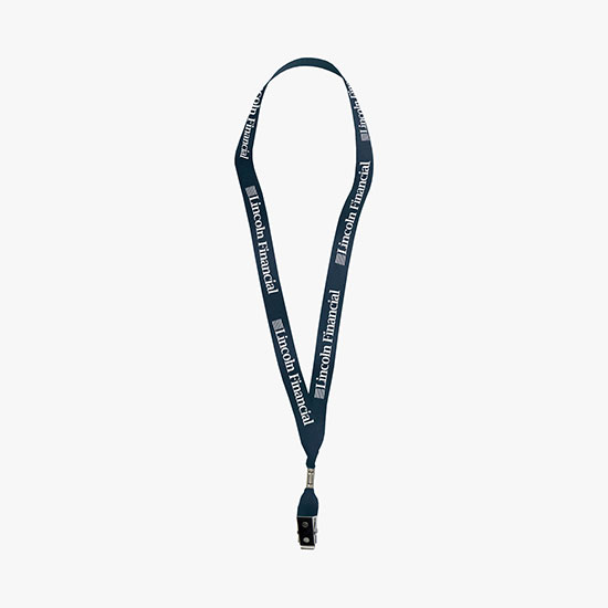 5/8 Polyester Ribbon Super Value Lanyard - Bulldog Clip