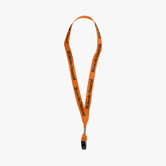 5/8 Polyester Ribbon Super Value Lanyard - Bulldog Clip