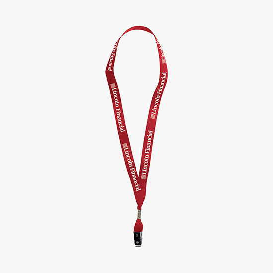 5/8 Polyester Ribbon Super Value Lanyard - Bulldog Clip