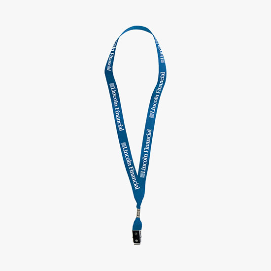 5/8 Polyester Ribbon Super Value Lanyard - Bulldog Clip