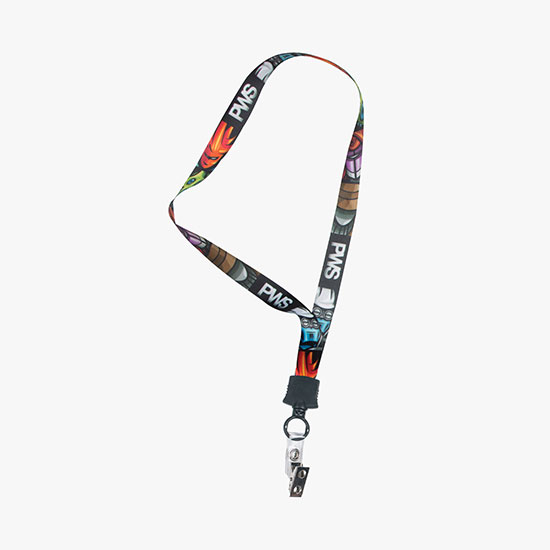 3/4 Heavyweight Satin Lanyard - O-Ring w/Vinyl Bulldog Extender