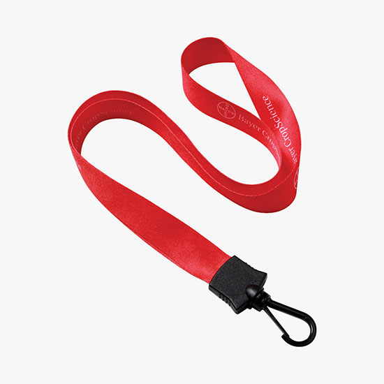 3/4 Heavyweight Satin Lanyard - Plastic J-Hook