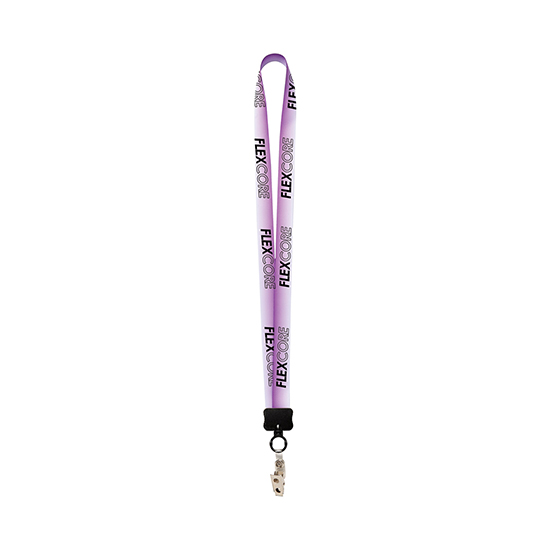 MARCO 3/4 Gradient Full Color Lanyard w/Vinyl Bulldog Clip - 24-Hour Production