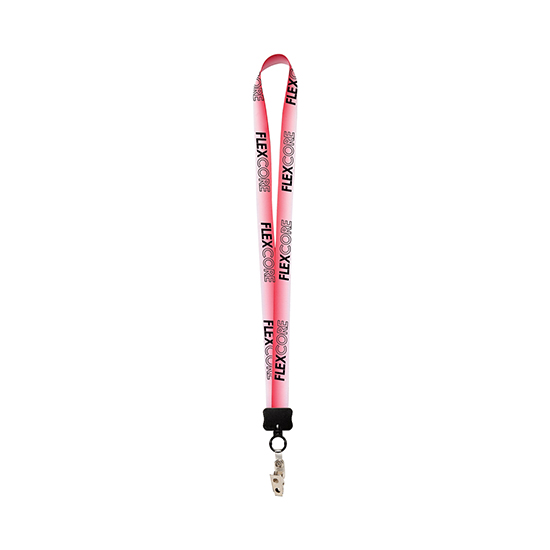 MARCO 3/4 Gradient Full Color Lanyard w/Vinyl Bulldog Clip - 24-Hour Production