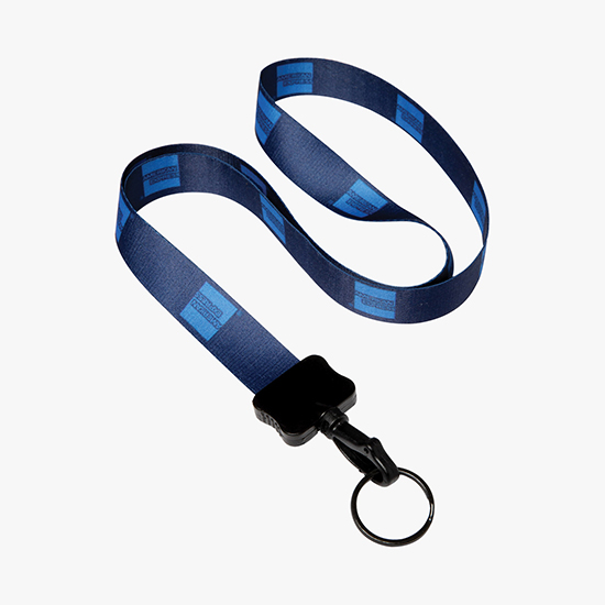 3/4 Full Color Lanyard w/Swivel Hook w/Metal Split Ring - 24-Hour Production