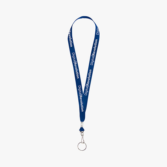 3/4 Nylon Web Lanyard - J-Hook w/Split Key Ring