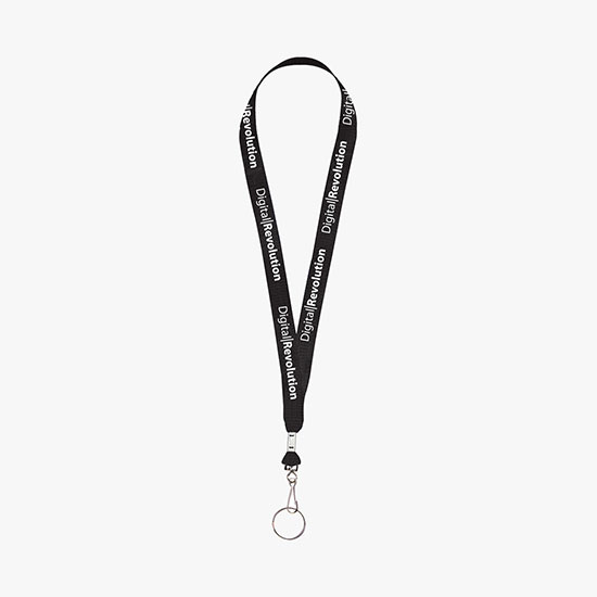 3/4 Nylon Web Lanyard - J-Hook w/Split Key Ring