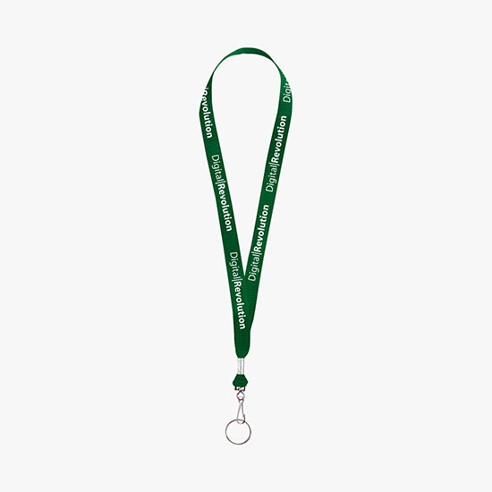 3/4 Nylon Web Lanyard - J-Hook w/Split Key Ring