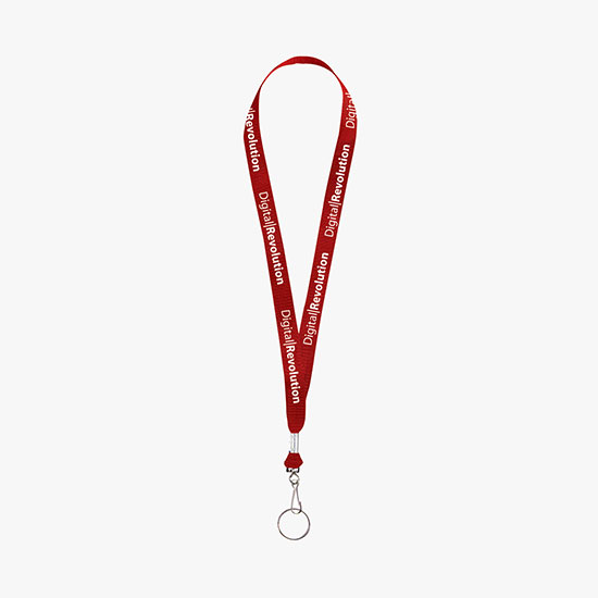 3/4 Nylon Web Lanyard - J-Hook w/Split Key Ring