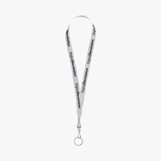 3/4 Nylon Web Lanyard - J-Hook w/Split Key Ring