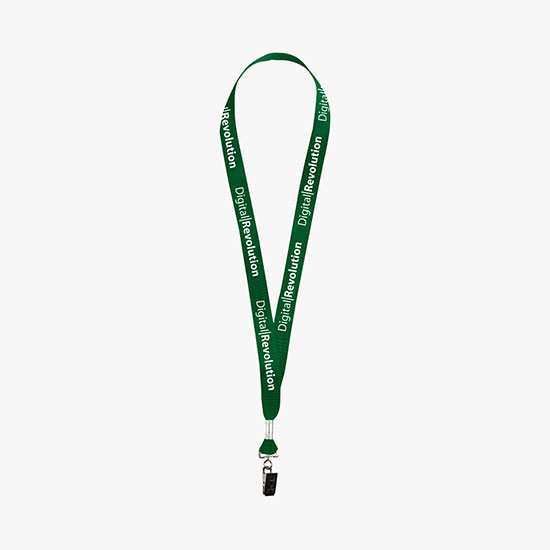 3/4 Nylon Web Lanyard - Swivel Bulldog Clip