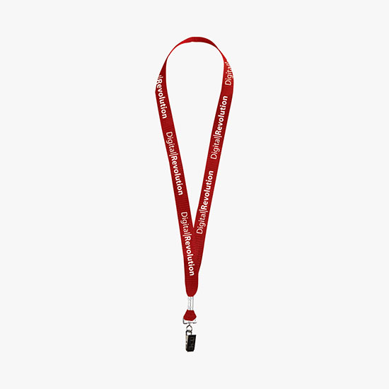 3/4 Nylon Web Lanyard - Swivel Bulldog Clip
