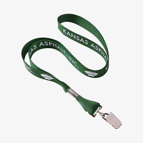3/4 Nylon Web Lanyard - Swivel Bulldog Clip