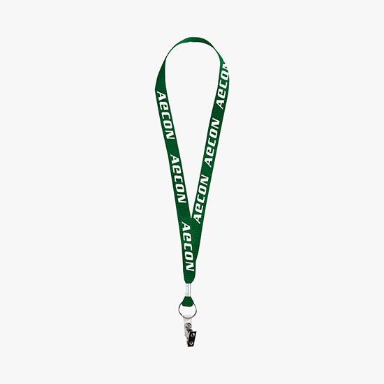 3/4 Nylon Web Lanyard - Vinyl Bulldog Clip