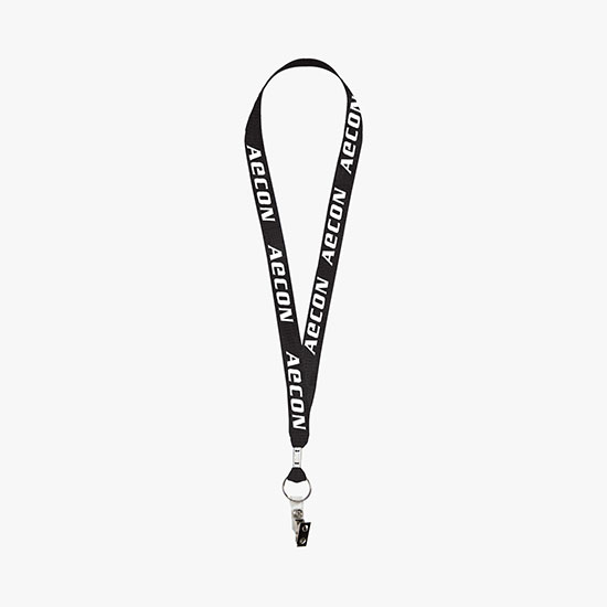 3/4 Nylon Web Lanyard - Vinyl Bulldog Clip