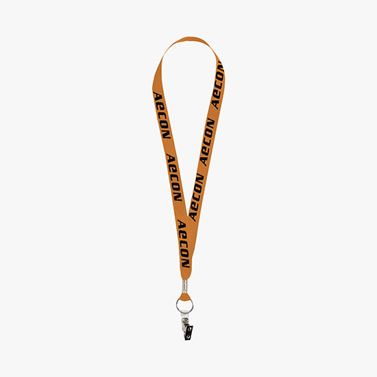 3/4 Nylon Web Lanyard - Vinyl Bulldog Clip