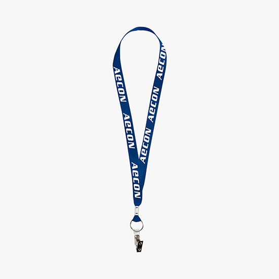 3/4 Nylon Web Lanyard - Vinyl Bulldog Clip