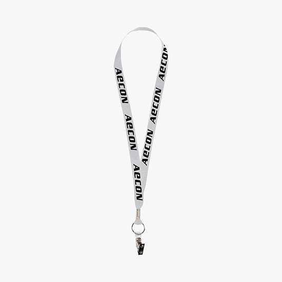 3/4 Nylon Web Lanyard - Vinyl Bulldog Clip