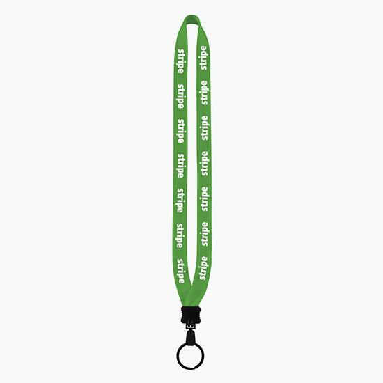 3/4 Knitted Cotton Lanyard w/Metal Crimp & Split Ring