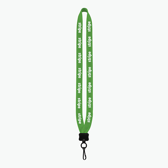 3/4 Knitted Cotton Lanyard w/Plastic Clamshell & Metal Swivel Hook