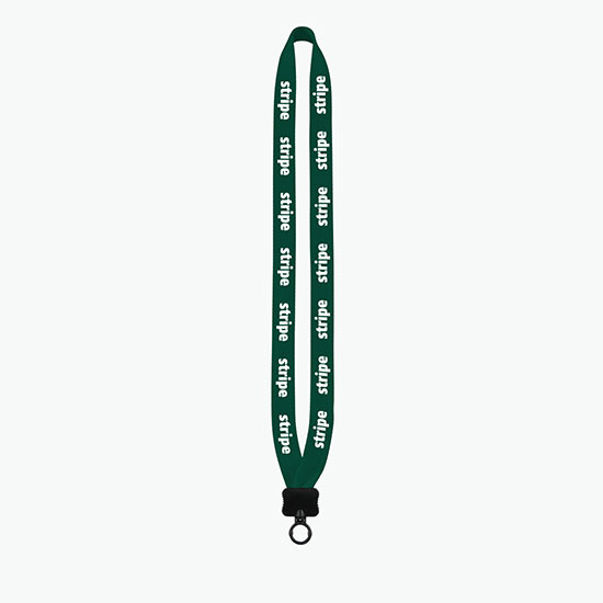 3/4 Knitted Cotton Lanyard w/Plastic Clamshell & O-Ring