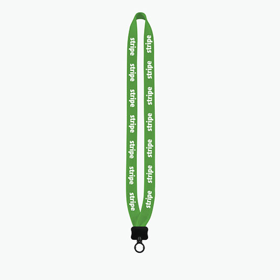 3/4 Knitted Cotton Lanyard w/Plastic Clamshell & O-Ring