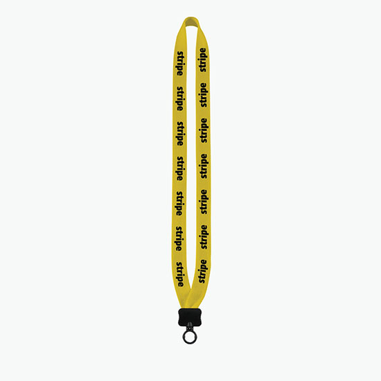 3/4 Knitted Cotton Lanyard w/Plastic Clamshell & O-Ring