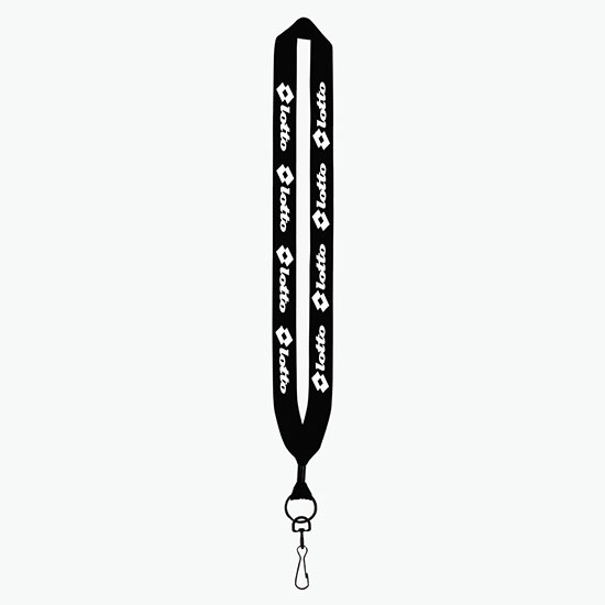 1 Knitted Cotton Lanyard w/Metal Crimp & Metal Swivel Snap Hook