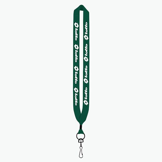 1 Knitted Cotton Lanyard w/Metal Crimp & Metal Swivel Snap Hook