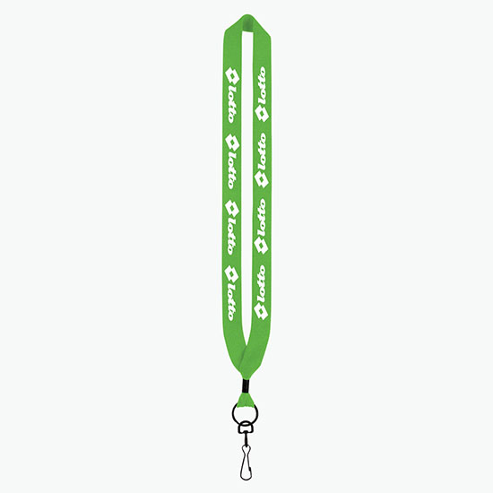1 Knitted Cotton Lanyard w/Metal Crimp & Metal Swivel Snap Hook