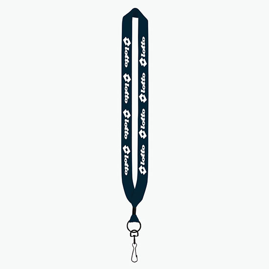 1 Knitted Cotton Lanyard w/Metal Crimp & Metal Swivel Snap Hook