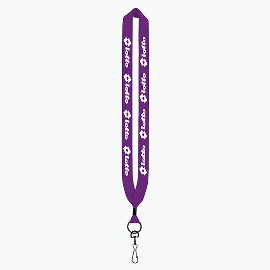 1 Knitted Cotton Lanyard w/Metal Crimp & Metal Swivel Snap Hook