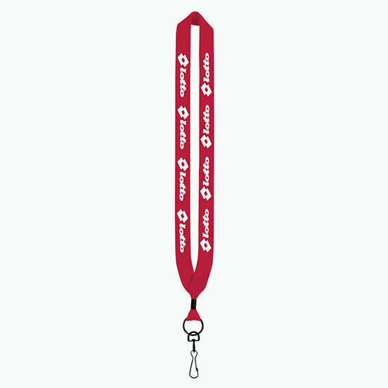 1 Knitted Cotton Lanyard w/Metal Crimp & Metal Swivel Snap Hook