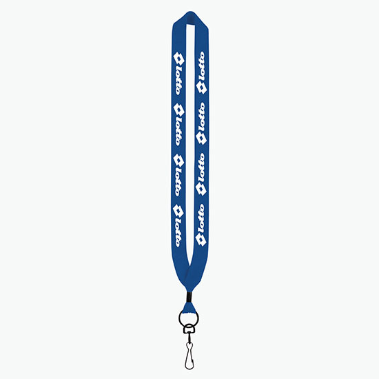 1 Knitted Cotton Lanyard w/Metal Crimp & Metal Swivel Snap Hook