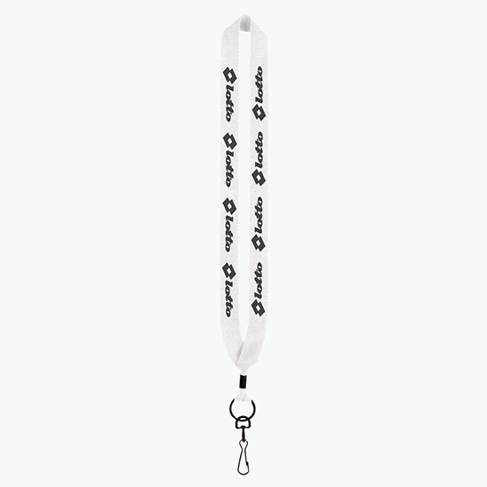 1 Knitted Cotton Lanyard w/Metal Crimp & Metal Swivel Snap Hook