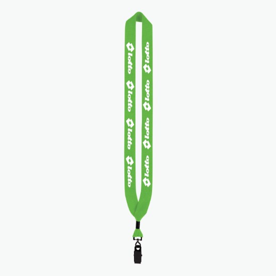 1 Knitted Cotton Lanyard with Metal Crimp & Swivel Bulldog Clip - 24-Hour Production