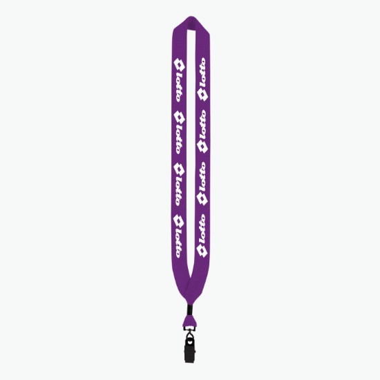 1 Knitted Cotton Lanyard with Metal Crimp & Swivel Bulldog Clip - 24-Hour Production