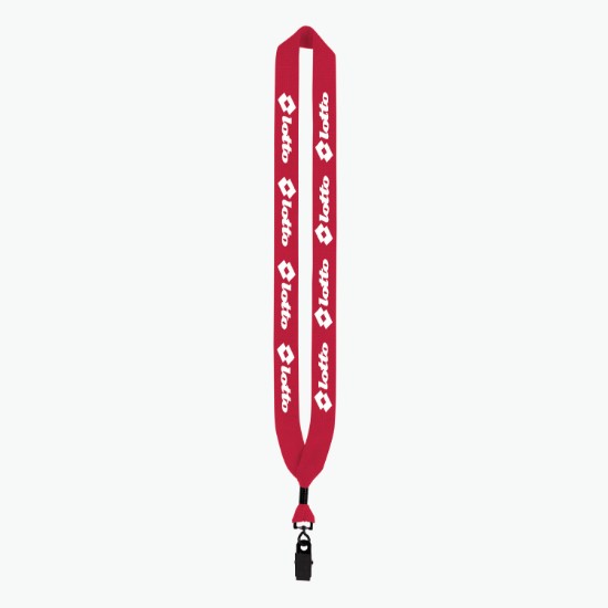 1 Knitted Cotton Lanyard with Metal Crimp & Swivel Bulldog Clip