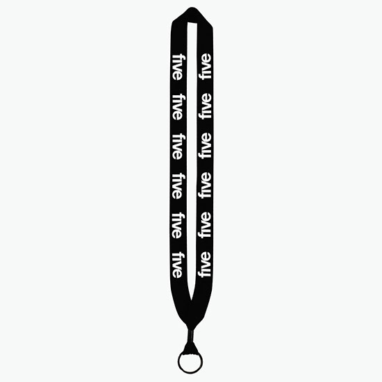 1 Knitted Cotton Lanyard w/Metal Crimp & Metal Split Ring