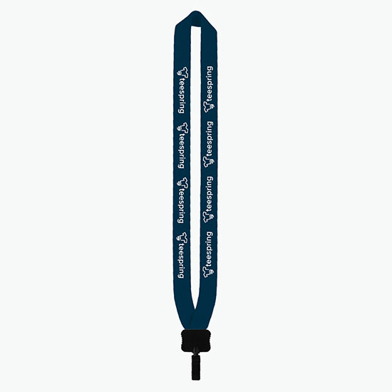 1 Knitted Cotton Lanyard w/Plastic Clamshell & Bulldog Clip