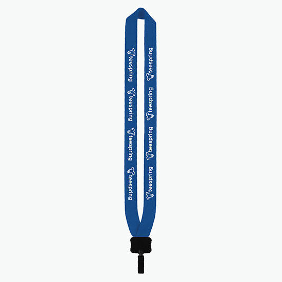 1 Knitted Cotton Lanyard w/Plastic Clamshell & Bulldog Clip