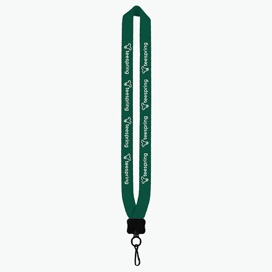 1 Knitted Cotton Lanyard w/Plastic Clamshell & Metal Swivel Snap Hook