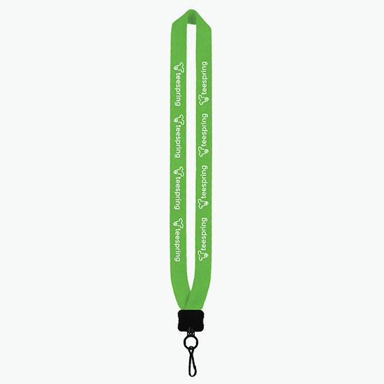 1 Knitted Cotton Lanyard w/Plastic Clamshell & Metal Swivel Snap Hook