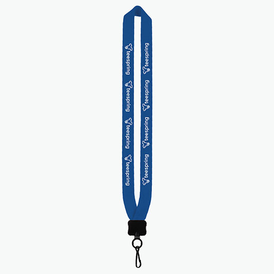 1 Knitted Cotton Lanyard w/Plastic Clamshell & Metal Swivel Snap Hook