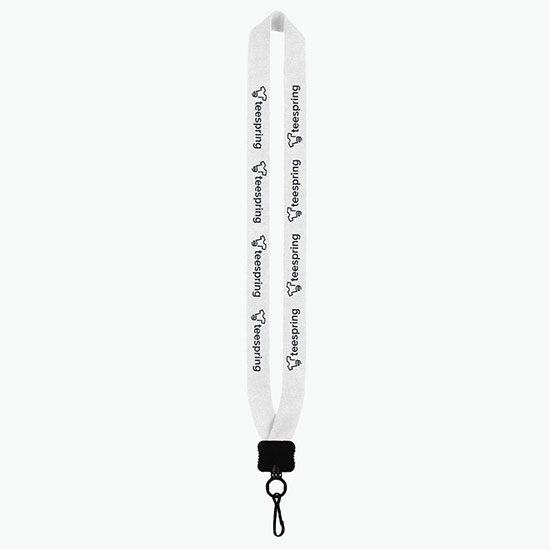 1 Knitted Cotton Lanyard w/Plastic Clamshell & Metal Swivel Snap Hook