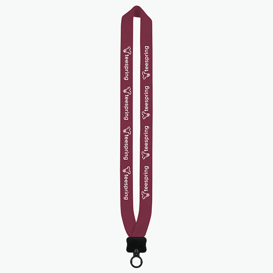 1 Knitted Cotton Lanyard w/Plastic Clamshell & O-Ring